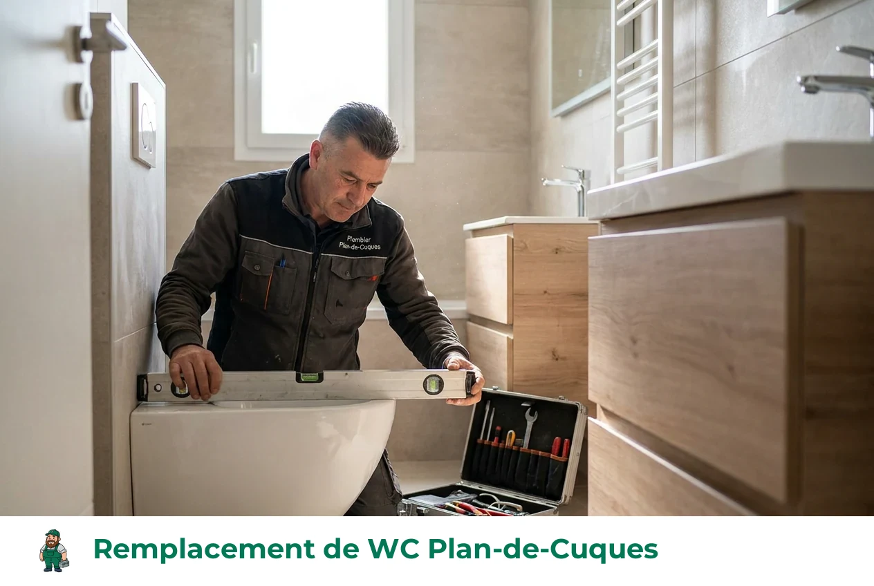 Remplacement de WC à Plan-de-Cuques
